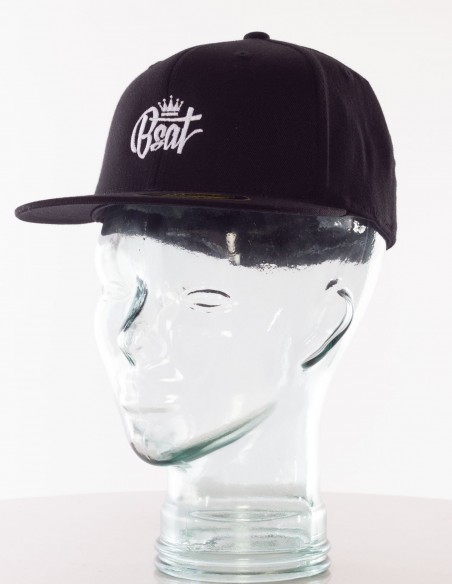 BSAT Bronx Crown Embroidery Flatcap Black