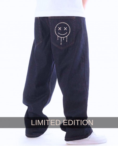 BSAT Still Smiling Limited Edition Baggy Jeans - Indigo Blue